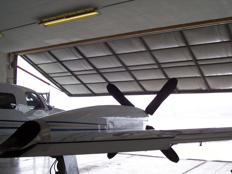 metal aircraft hangar